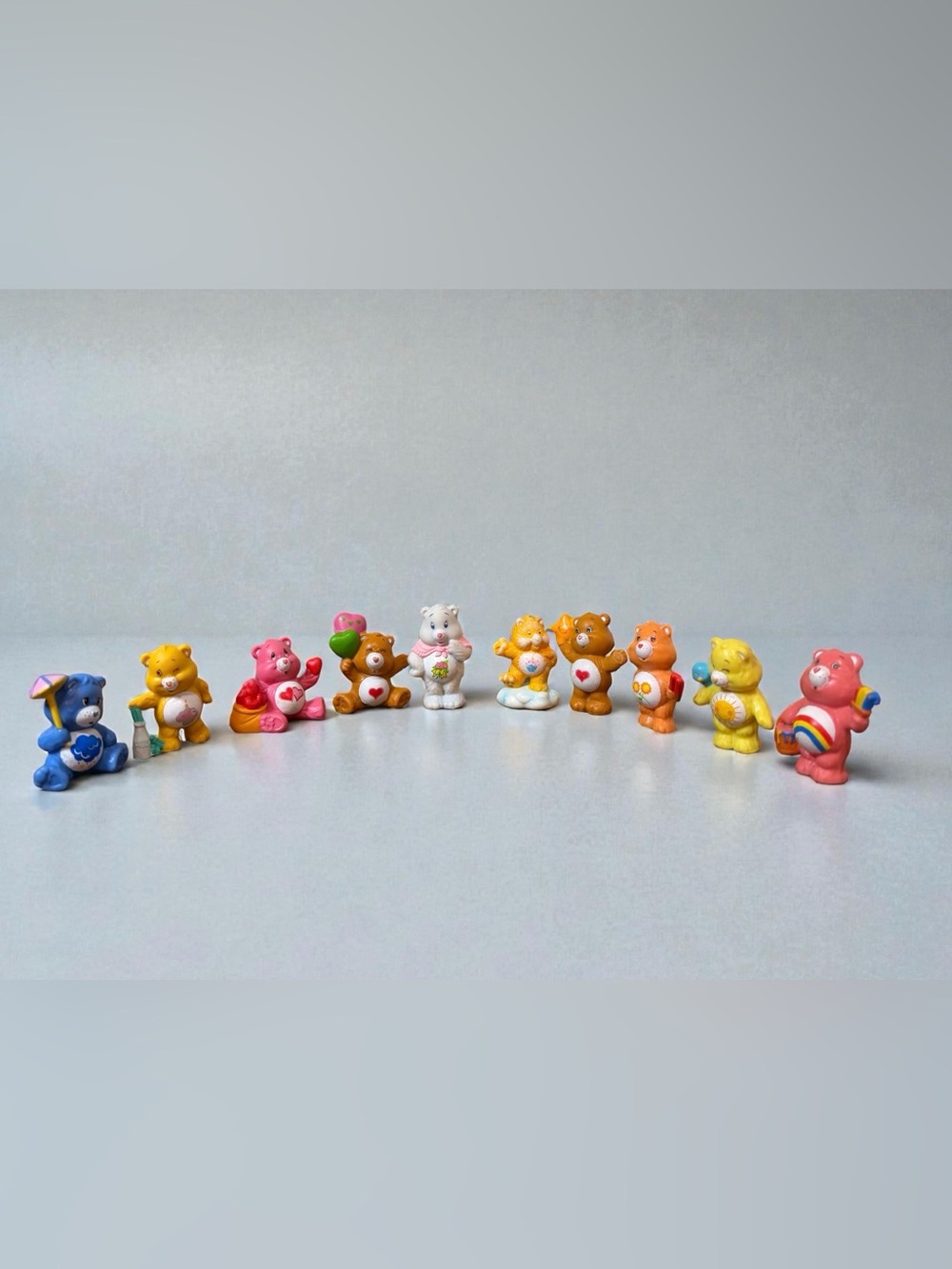Lot of 9+1 Vintage 1980s Kenner Mini Care Bears 2 Inches